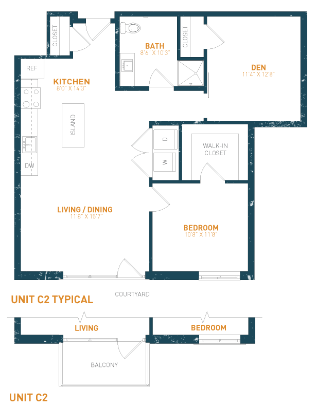 View Brookland Press's Forge 925-B404 Apartment Floor Plan in DC